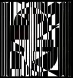 Viktor Vasarely, Op – artový objekt, 1955 - 90, Serigrafia, plexisklo,19/20