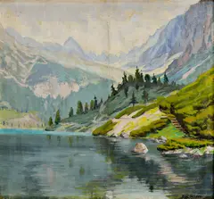 Eugen Chrien, Tatranské pleso, Okolo 1940, Olej na plátne