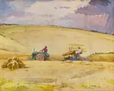 Jaroslav Votruba, Dolné Krškany, Okolo 1950, Tempera na papieri