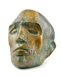 Tibor Bártfay, Mysliteľ, Okolo 1970, Bronz, drevený podstavec, 2. odliatok zo sádrového modelu