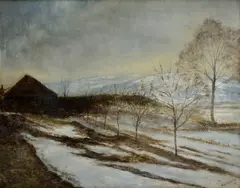 Ladislav Mednyánszky, Odmäk, Okolo 1890, Olej na plátne