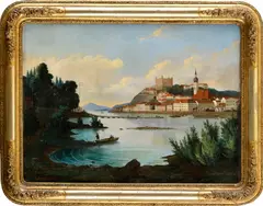 Hubert Sattler, Pohľad na Bratislavu, Okolo 1880, Olej na plátne