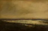 Nížinatá krajina by Ladislav Mednyánszky, Okolo 1885-90, Olej na plátne, dublované na kartóne, sold Mar 2016