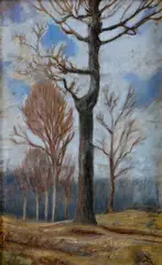 Palugyay Zolo, Jesenná krajina, Okolo 1932, Pastel na kartóne