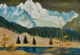 Miloš Alexander Bazovský, Pohľad cez Štrbské pleso na Tatry