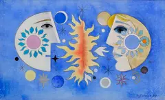 Ladislav Guderna, Noc a deň (návrh na nástennú maľbu), 1970, Pastel na papieri