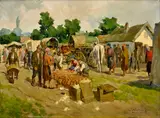 Pálnagy Zsigmond, Vidiecky jarmok, Okolo 1930, Olej na plátne