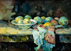 Oszkár Nagy, Zátišie s jablkami, 1944, Olej na plátne