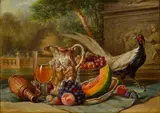 Josef Schuster, Zátišie s bažantom, Okolo 1881, Olej na plátne