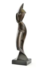 Čierne torzo by Alexander Archipenko, Neskoršia edícia, Bronz, drevený podstavec, sold Mar 2016