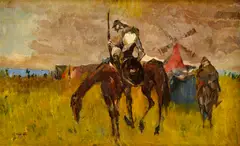 Don Quijote by František Kudláč, 1958, Olej na sololite, sold Mar 2016