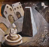 Daniel Brunovský, V kruhu, 2002, Tempera na papieri