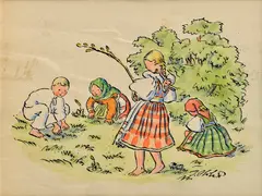 Jar by Jan Hála, 1930, Akvarel na papieri, sold Dec 2015