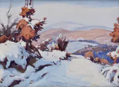 Zima v horách by Jaroslav Votruba, 1928, Tempera na kartóne, sold Dec 2015