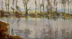 František Kudláč, Jazierko, 1979, Olej na plátne