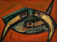 František Studený, Údenáče I, 1969, Olej na sololite