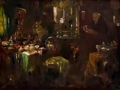 Antal Áron Péczely, Židovský starožitník, Okolo 1920, Olej na plátne