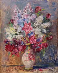 Kytica by Karel Chaloupka, Okolo 1940, Olej na kartóne, sold Dec 2015