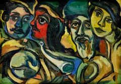 Štefan Prukner, Démoni, 1971, Olej na kartóne