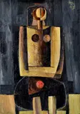 Rudolf Moško, Sediaca postava, 1963, Olej na plátne