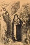 Jaroslav Čermák, Čiernohorka, Okolo 1862 - 65, Kresba uhľom na kartóne