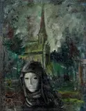 František Reichentál, Na ceste, 1946, Olej na plátne