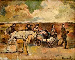 Cyprián Majerník, Utečenci, 1943, Olej na plátne