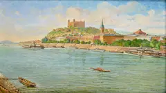 Vojtech Marx, Veslovanie na Dunaji (Bratislava), Okolo 1920, Olej na plátne