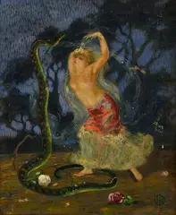 Károly Harmos, Tanečnica, Okolo 1920, Olej na plátne