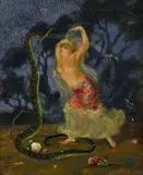 Károly Harmos, Tanečnica, Okolo 1920, Olej na plátne