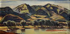Martin Benka, Krpeľany nad Váhom, Okolo 1930, Olej na plátne