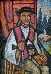 Bača by Janko Alexy, Okolo 1960, Pastel na papieri, sold Sep 2015