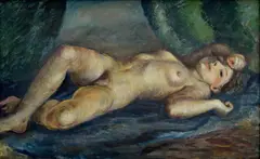 Bedrich Hoffstädter, Ležiaci akt, Okolo 1938, Olej na plátne