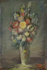 Dezider Milly, Kytica, 1942, Olej na kartóne
