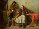 Andor G. Horváth, Halgató, Okolo 1935, Olej na plátne