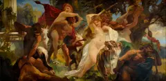 Hans Makart, Mytologická scéna, Okolo 1920, Olej na plátne