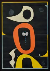 Andrej Barčík, Akt – Dedinčianka, 1973, Koláž na papieri