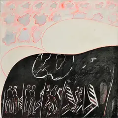 Vladimír Popovič, Znamenie nevidím, 1974, Olej na plátne