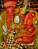 Lipták Fero, Trúbkár, 2010, Olej na plátne