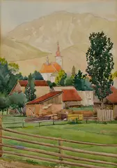 Viktor Krupec, Skalica, 1948, Akvarel na papieri