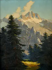 Péter Gyula Kern, Tatry, Okolo 1940, Olej na dreve