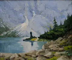 Eugen Chrien, Morské oko, 1947, Olej na plátne