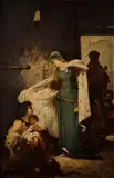 Moczik Felicián, Sv. Alžbeta Uhorská (podľa Sándora Lienzen-Mayera), Okolo 1900, Olej na plátne