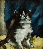 Viliam Rutkay-nedecký, Mačiatko, Okolo 1920, Olej na plátne