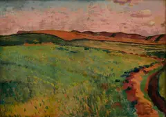 Gyula Tichy, Krajina z južného Slovenska, Okolo 1910, Olej na kartóne