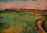 Gyula Tichy, Krajina z južného Slovenska, Okolo 1910, Olej na kartóne
