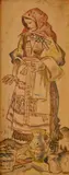 Martin Benka, Strážkyňa Slovenska, Okolo 1938 - 42, Kresba akvarelom, tušom na papieri