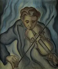 Zahĺbený by Ľudovít Križan, 1934, Olej na plátne, sold Jun 2015