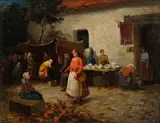 Gyula Gyertyányi-németh, Na trhu, 1925, Olej na plátne