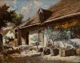 Ferenc Ujváry, Na priedomí, Okolo 1920, Olej na plátne